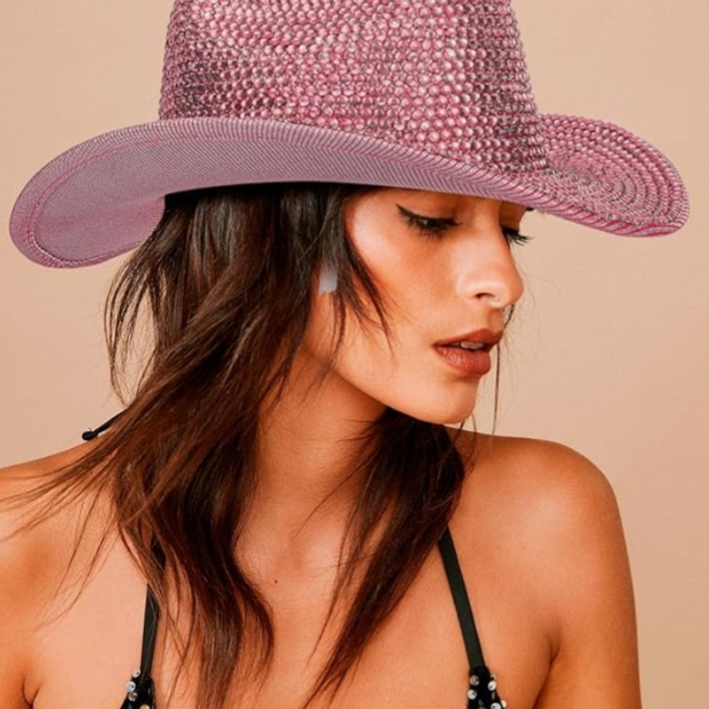 Pink Rhinestone Cowboy Hat - Picture 5 of 5